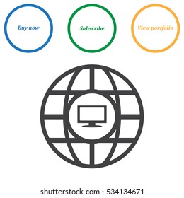 Website Icon Vector flat design style