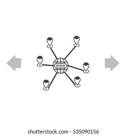 Website Icon Vector flat design style