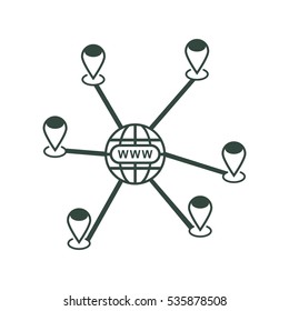 Website Icon Vector flat design style