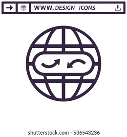 Website Icon Vector flat design style