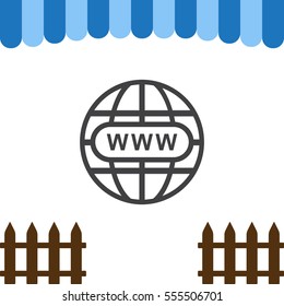 Website Icon Vector flat design style