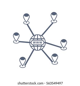 Website Icon Vector flat design style