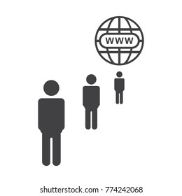 Website Icon Vector flat design style