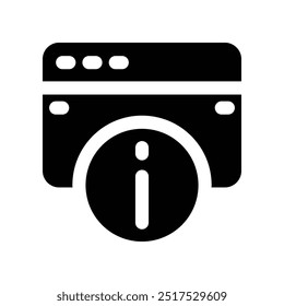 Icono de Sitio web. Icono de glifo de Vector para su Sitio web, móvil, presentación y diseño de logotipo.