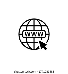 Website icon vector. Go to web icon symbol vector illustration