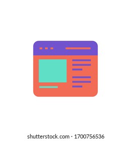 website icon vector illustration flat style design. isolated on white background