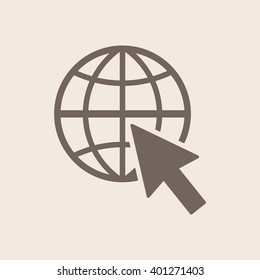 Website    icon, vector illustration. Flat design style