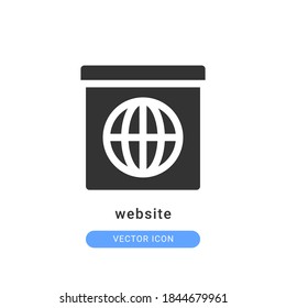 website icon vector illustration. website icon glyph design.
