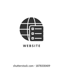 website icon vector illustration. website icon glyph design.