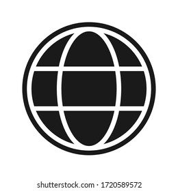 Icono de sitio web. Ilustración vectorial del sitio web. Símbolo del mundo de Internet aislado. color editable 