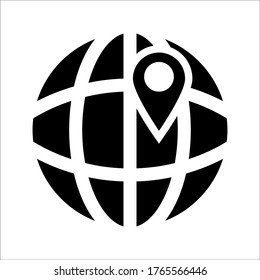 Website-Symbol. Website, Vektorgrafik. Internet-Weltsymbol einzeln auf weißem Hintergrund