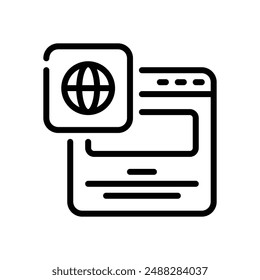 Website Icon Vector Illustration with Line Style