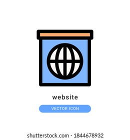 website icon vector illustration. website icon lineal color design.