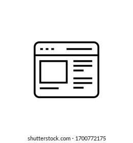 website icon vector illustration outline style design. isolated on white background