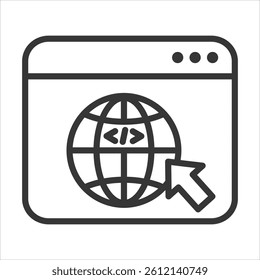 Website Icon Vector Illustration Outline