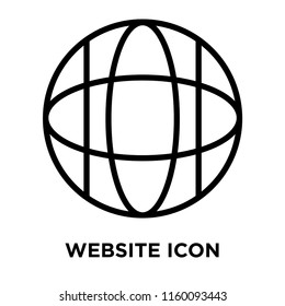 Website icon vector isolated on white background, Website transparent sign , line and outline elements in linear style