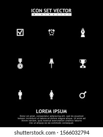 Website icon vector isolated on black background