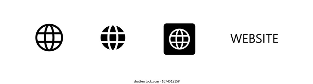 Website icon vector isolated on white