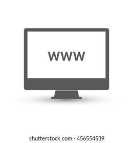 website icon vector isolated on monitor and white background for your design, logo, application, presentation, UI