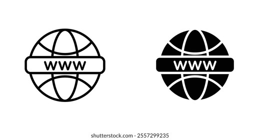 Website Icon vector. liner and flat style icons set.