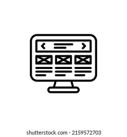 Icono de sitio web en vector. Logotipo