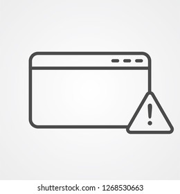 Website icon vector, outline flat sign, solid pictogram isolated on white. Symbol, logo illustration.