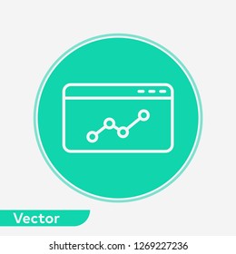 Website icon vector, outline flat sign, solid pictogram isolated on white. Symbol, logo illustration.