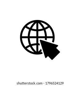 Website icon vector. World Wide Web symbol illustration on white background