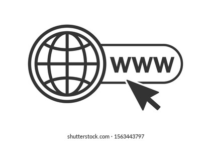 Website Icon. Vector www icon