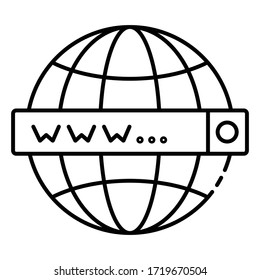 Website Icon. Vector www icon