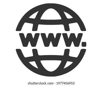 Website Icon. Vector www icon