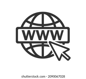 Website Icon. Vector www icon