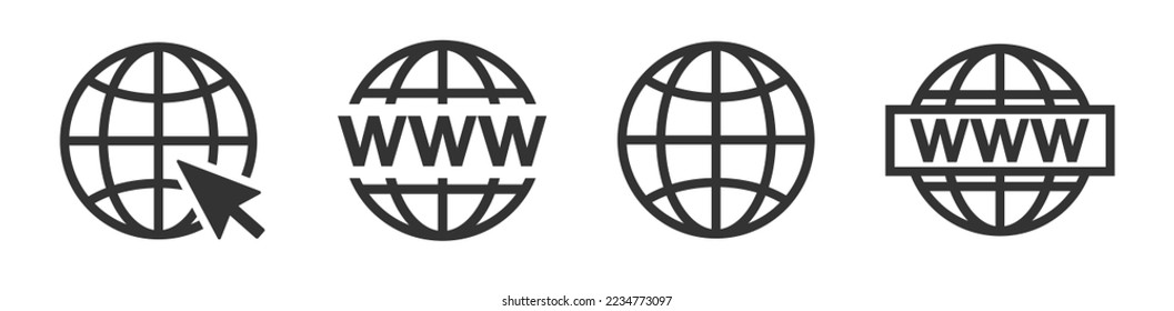 Website Icon. Vector www icon