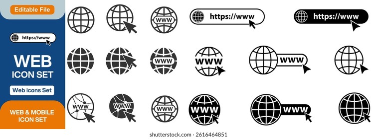 Website Icon. Vector www icon