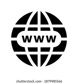 Website Icon. Vector www icon. Click to go to website or internet  art icon for apps and websites perfect for all project.