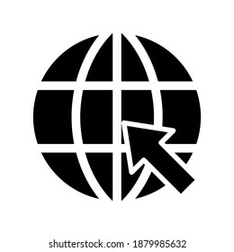 Website Icon. Vector www icon. Click to go to website or internet  art icon for apps and websites perfect for all project.