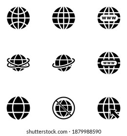 Website Icon. Vector www icon glyph style perfect for all project