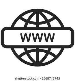 Website Icon. Vector www icon isolated on transparent background. Visit website vectot icon. Go to our website sign