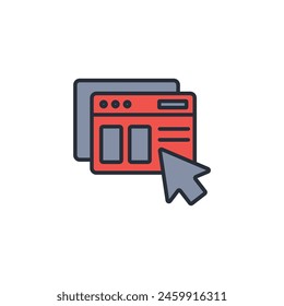 Website icon. vector.Editable stroke.linear style sign for use web design,logo.Symbol illustration.