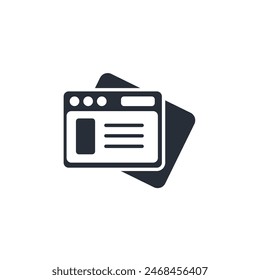 Icono de Sitio web. Vector.Trazo editable.signo de estilo lineal para el uso de Diseño web,logo.Ilustración de símbolo.