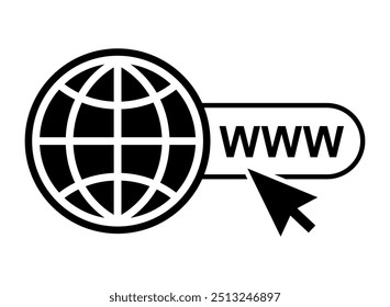 Website icon. Web symbol isolated vector illustration