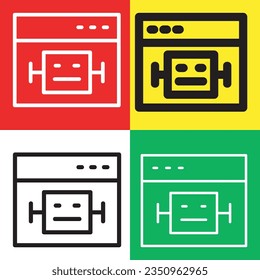 Website icon. Web vector icon from Artificial Intelligence collection. Outline style Website icon.