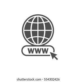 Website icon world globe