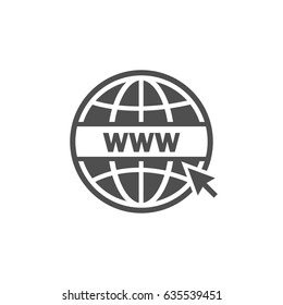 Website icon world globe