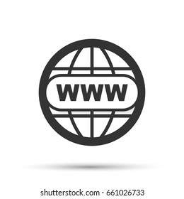 Website icon world globe