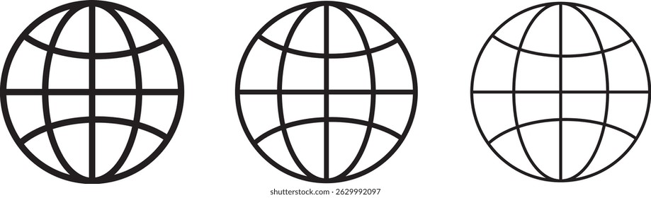 Website icon. world web icon www earth globe icons vactor for illustration,
