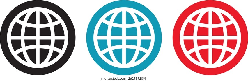 Website icon. world web icon www earth globe icons vactor for illustration,
