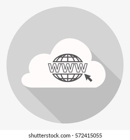 Website icon. www address. Cloud