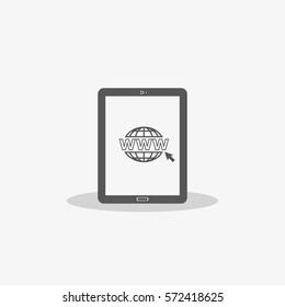 Website icon. www address. Device