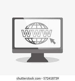 Website icon. www address. Device